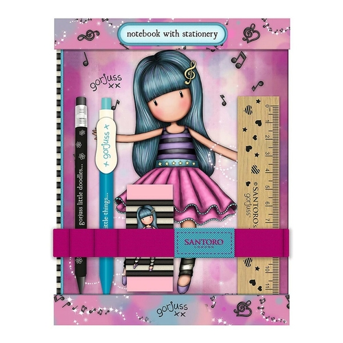 Stationery Set Dancing Among the Stars Gorjuss Pink (5 pcs)