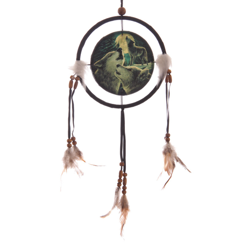 Decorative Fantasy Wolf Family Dreamcatcher Small