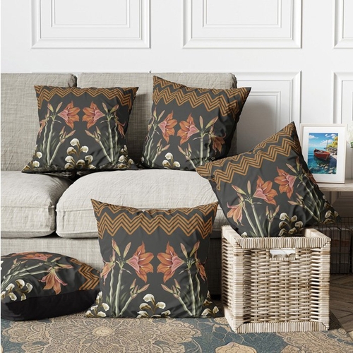 Contemporary motif printed cushion cover