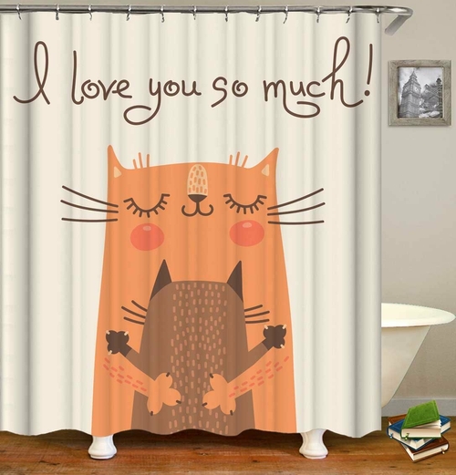 Cats Hug Shower Curtain