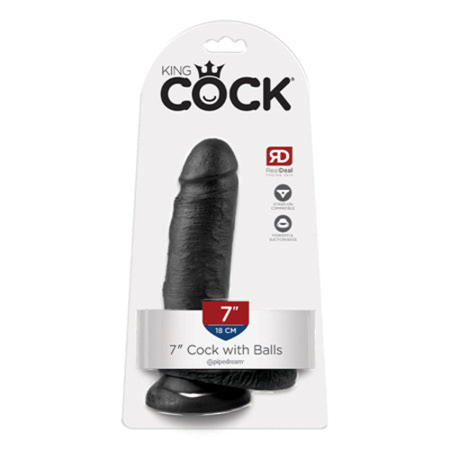 Pipedream King Cock 7 in. Cock With Balls Realistic Suction Cup Dildo