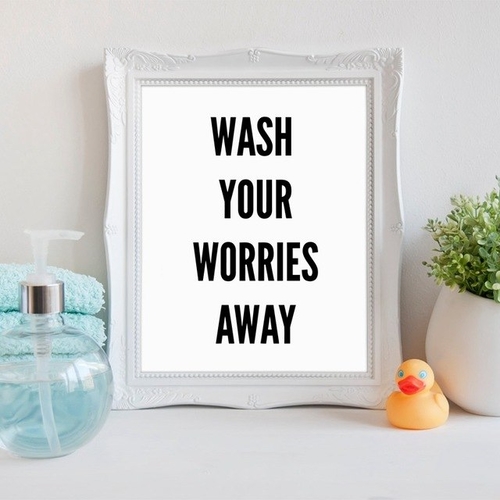 Bathroom Wall Art Decor Canvas Art Print ,  Wash