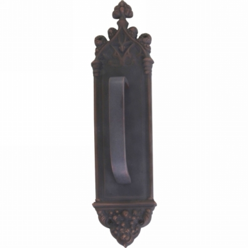 Brass Accents A04-P5601-TRD-613VB Gothic Pull Plate with Traditional P