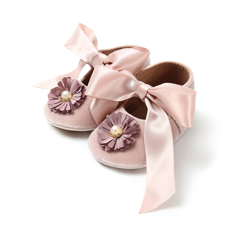 Newborn Baby Girls BowKnot Pram Shoes Toddler Pre