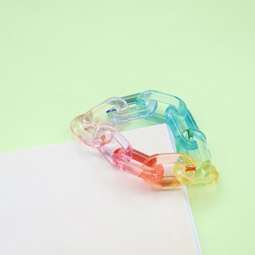 Rainbow Acrylic Chain Bracelet