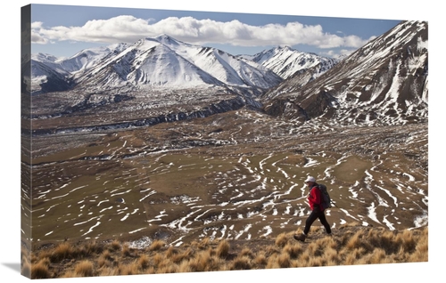 Global Gallery GCS-397801-2436-142 24 x 36 in. Hiker Descends Hill of 