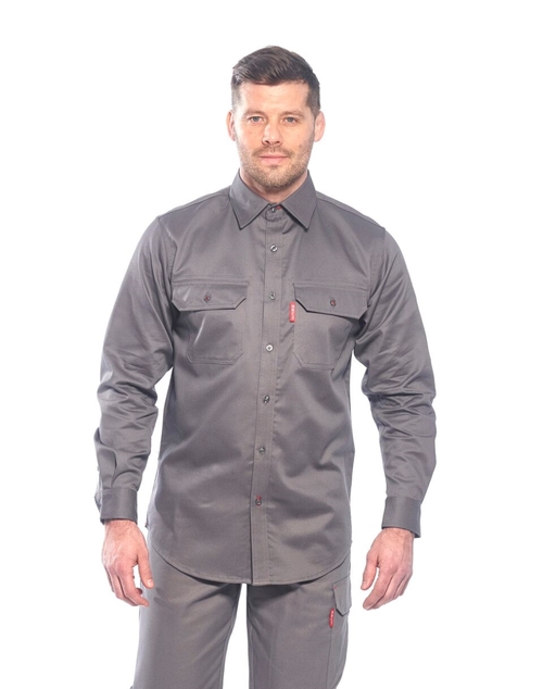 Portwest FR94GRR5XL Bizflame 88 by 12 Iona Coverall, Grey - 5XL