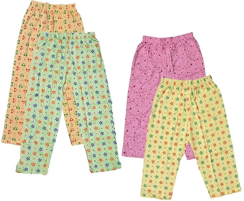 Girls Cotton Capri and Pyjama/Lower/Trackpants (Pack of 4)