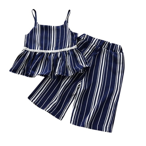 Striped Girls Clothes Kids Chlid Girls casual