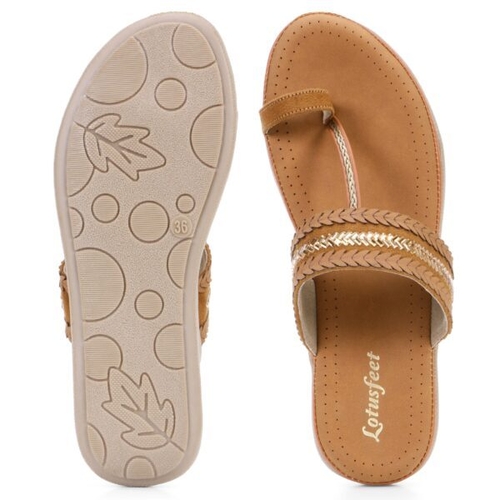 Lotusfeet’s TPR Sole Stitched Style Flats For Women