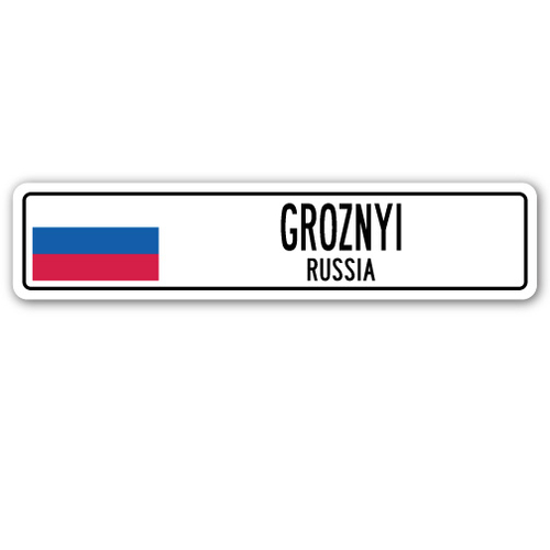 SignMission SSC-Groznyi Ru Street Sign - Groznyi, Russia