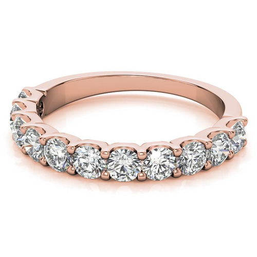 Rose  Gold Moissanite Round Shape Band – LR00115