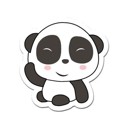 MightySkins RD-24-99869 24 in. Cute Panda Peel & Stick Wall Art