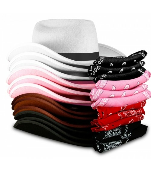 Aeromax CBA1 Jr. Cowboy Hat with Bandanna Assortment