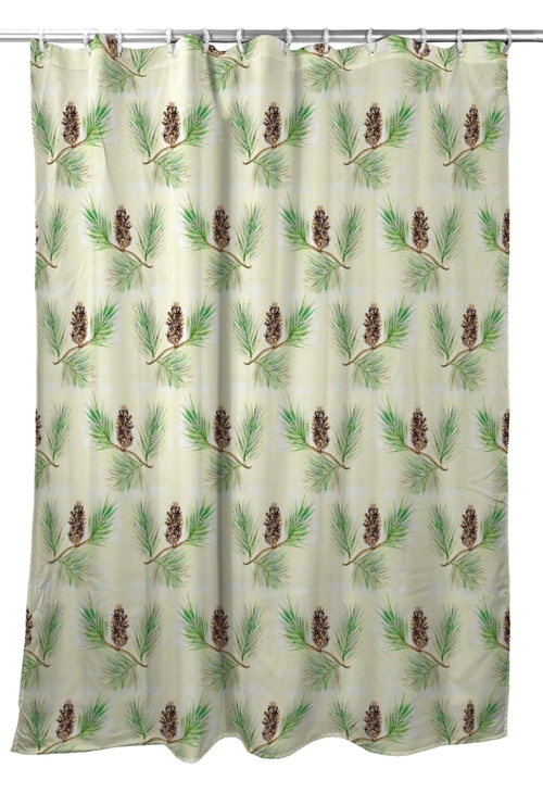 Betsy Drake SH161 70 x 72 in. Betsys Pine Cone Shower Curtain