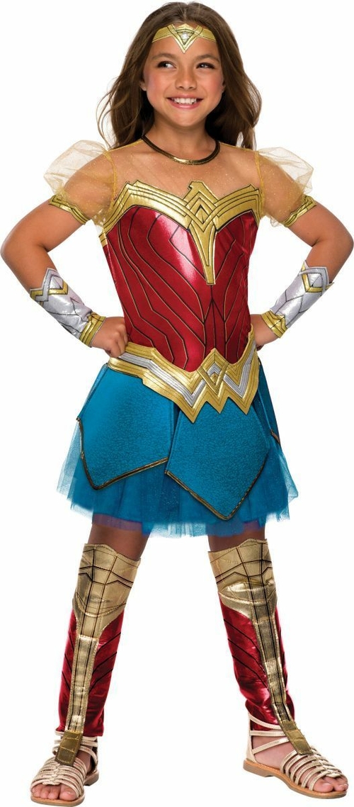 Rubies 274635 Justice League Girls Premium Wonder Woman Costume - Larg