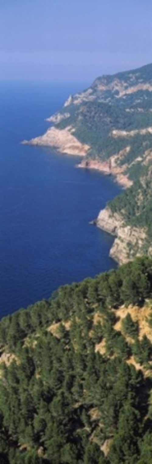 High angle view of a coastline  Mirador De Ricardo Roca  Serra De Tram