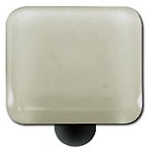 Hot Knobs HK1041-KB Driftwood Gray Square Glass Cabinet Knob - Black P