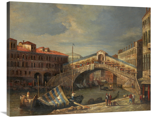 Global Gallery GCS-131233-3040-142 30 x 40 in. Venice Bridge Art Print