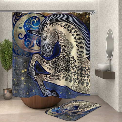 Oriental Unicorn Shower Curtain