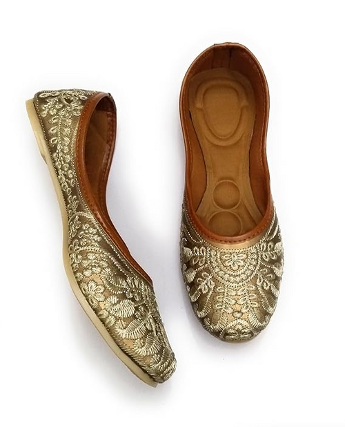 Women's Mojari Traditional Punjabi Jutti Ethnic Shoes (Size-UK-8)