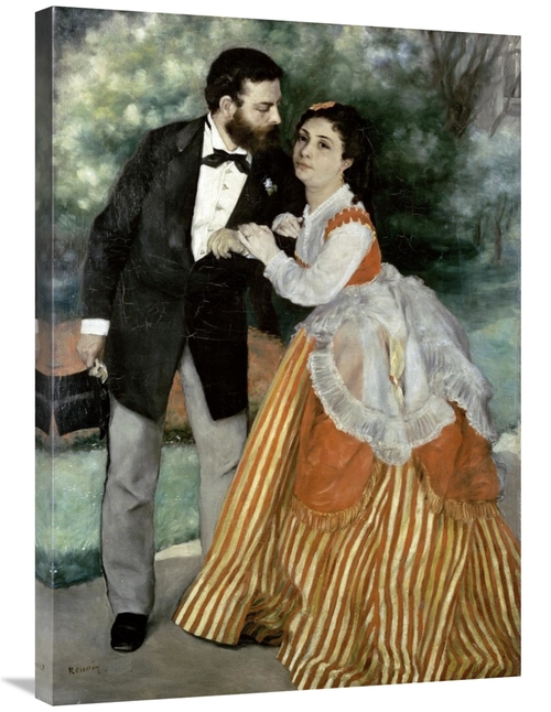 36 in. Alfred Sisley & His Wife Art Print - Pierre-Auguste Renoir