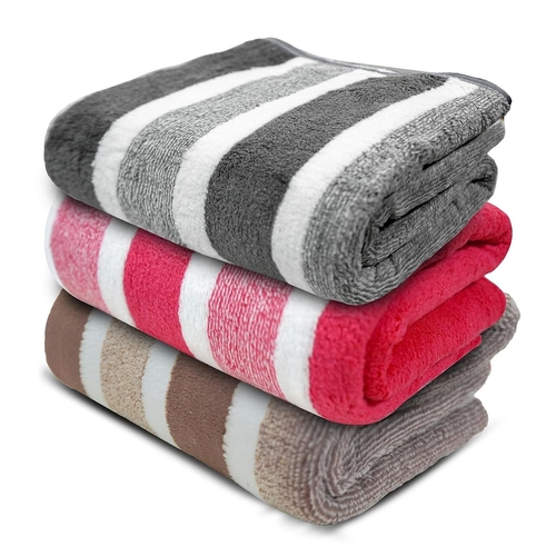 Microfiber Towels for Bath Large Size-Soft Fluffy Coral Fleece Bathing