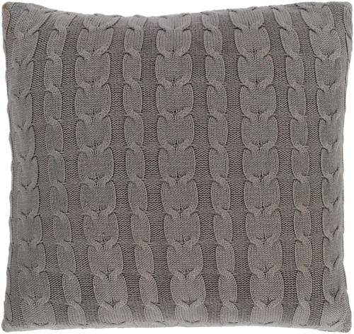 Surya MTN002-2020P Milton Throw Pillow - Medium Gray - 20 x 20 x 4 in.