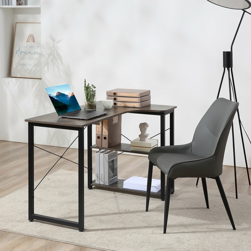 HOMCOM L-Shaped Computer Desk Home Office Corner Desk Study