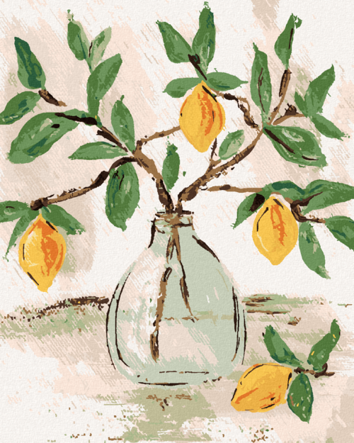 Paint by Numbers - LEMONS IN A VASE (HALEY BUSH)