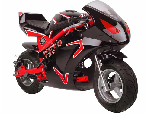 MotoTec MT-Gas-GT-Red Gas Pocket Bike GT 49CC 2 Stroke - Red