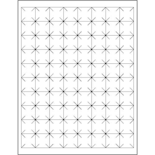 Tape Logic LL105 1 x 1 in. White Rectangle Security Slit Laser Labels 