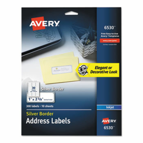 Avery-Dennison AVE6530 Easy Peel Address Labels with Border Inkjet&#44