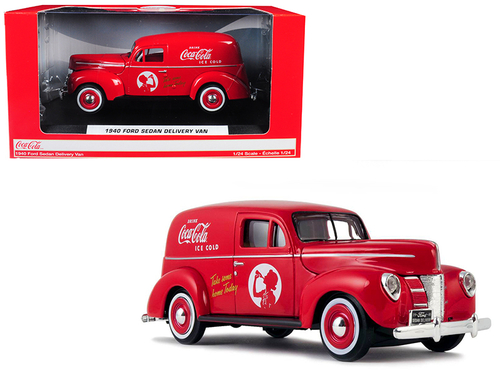 1940 Ford Sedan Delivery Van \Coca-Cola\" Red 1/24 Diecast Model Car
