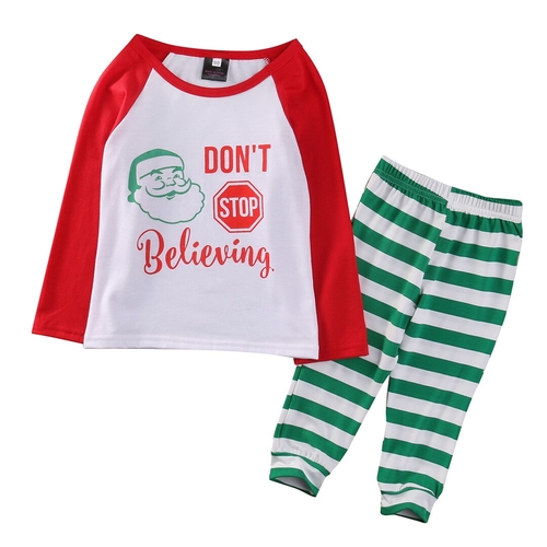 Kids Santa Christmas Pjs Clothing Set Baby Kid Boy