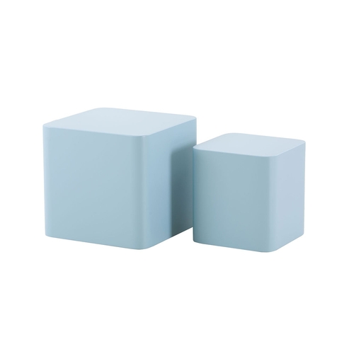 Nesting table set of 2 MDF Side Table BLUE