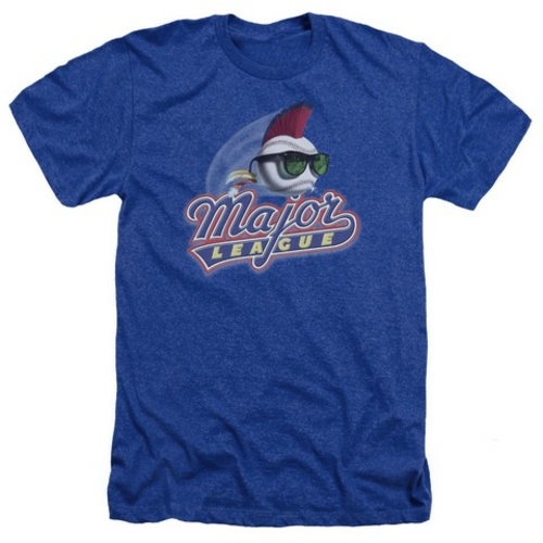 Trevco Major League-Title Adult Heather Tee, Royal - Large