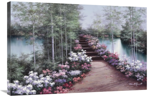 Global Gallery GCS-393926-2436-142 24 x 36 in. Bridge of Flowers Art P