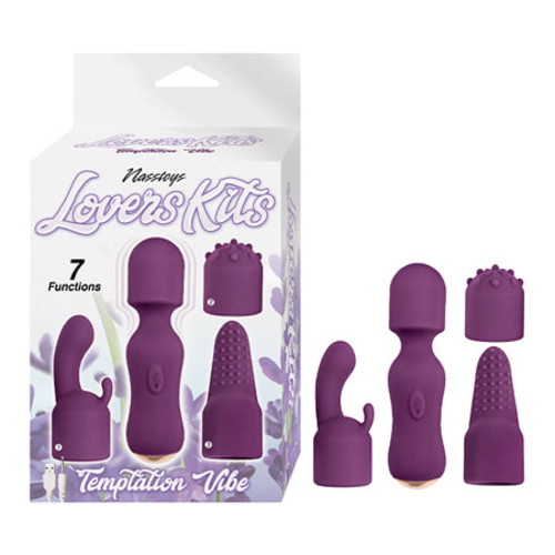 Nasstoys Lovers Kits Temptation Vibe Wand & 3-Piece Attachment Set