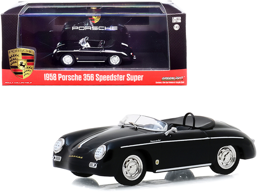 1958 Porsche 356 Speedster Super Black 1/43 Diecast Model Car by