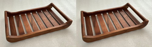 Wooden Serving Tray for Home and Office pack of 2