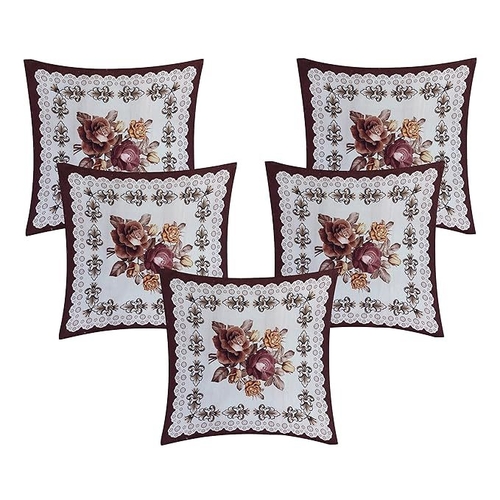 Stitch weave Chennile Soft Fabric Flower Printed Cushion Cover 16 x 16