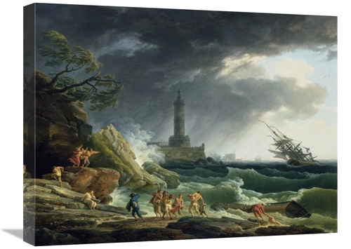 Global Gallery GCS-459981-1824-142 18 x 24 in. A Storm on A Mediterran