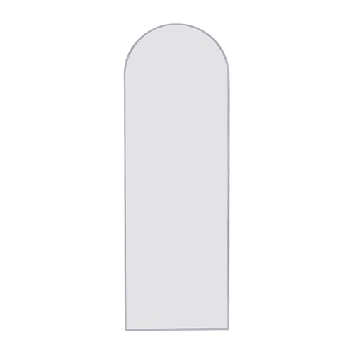 Silver 71x23.6 inch metal arch stand full length mirror
