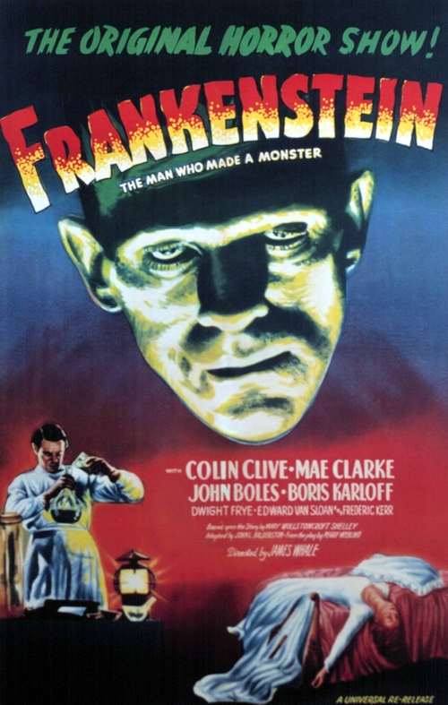 Frankenstein Monster Movie Poster 8 x 12 Tin Sign