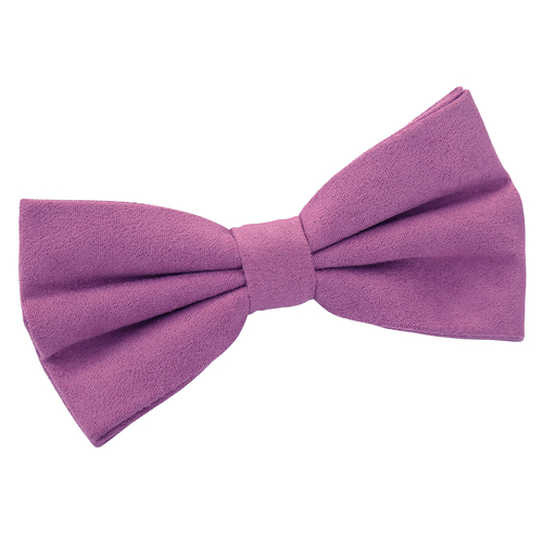 Suede Pre-Tied Bow Tie - Dusty Rose
