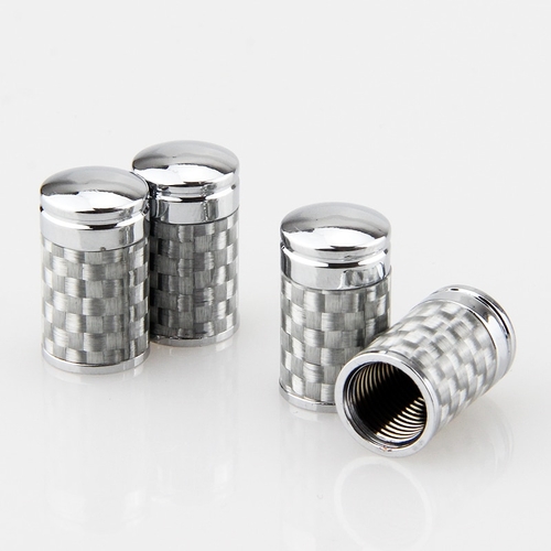 Rylybons 4pcs Copper Carbon Fiber Car Tire Wheel