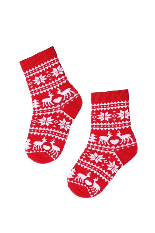 NORTH POLE red cotton socks for kids 