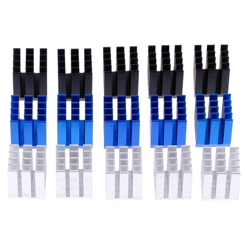 5Pcs 9*9*12mm Aluminum Cooling Heat Sink Chip RAM