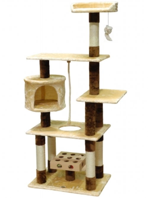 Go Pet Club SF051 IQ Busy Box Cat Tree House Toy Condo Pet Furniture- 